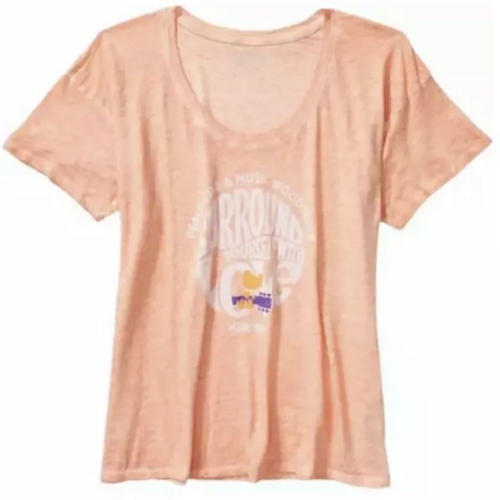 Knit Riot by Victoria’s Secret PINK Woodstoock Crew Neck Tee T-shirt Short Sleev